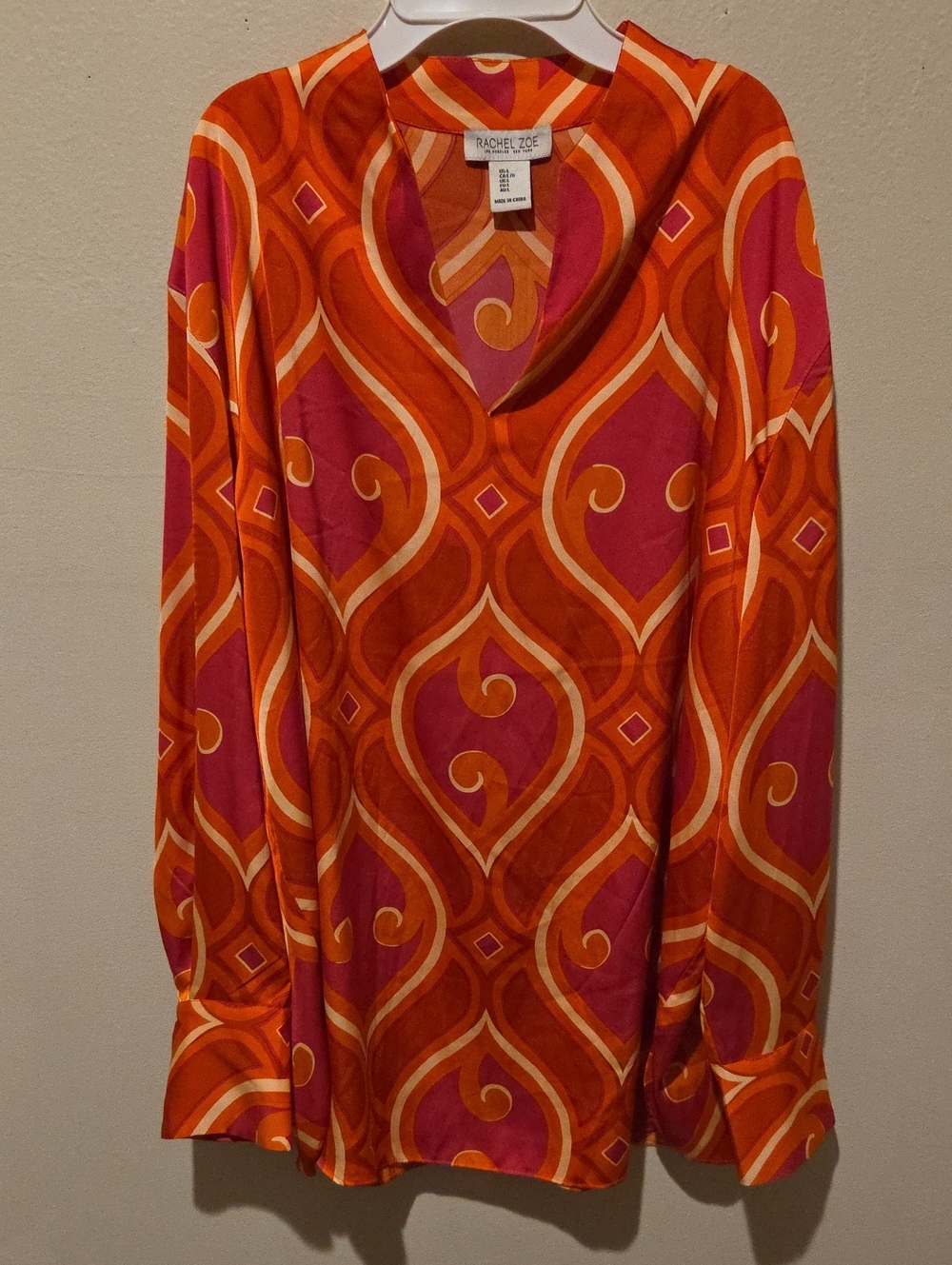 ❤️ RACHEL ZOE SATIN TOP / BLOUSE, LARGE